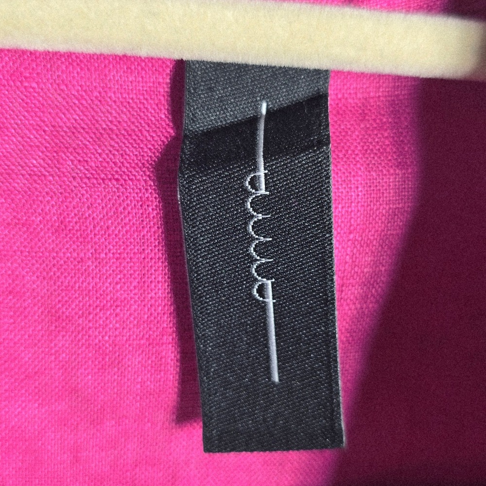 Comtesse Linen Open Front Kimono Jacket Size‎ 1 Magenta Pleated Made in Israel - Picture 3 of 10